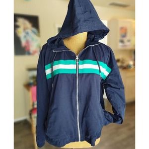 Forever 21 Zip-Up Hooded Light Weight Coat